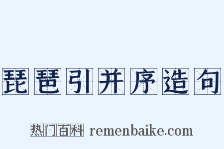 琵琶引并序造句是什么意思的图片